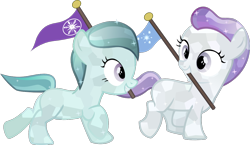Size: 1098x639 | Tagged: safe, artist:vector-brony, character:glass slipper, character:hope, species:crystal pony, species:pony, filly, simple background, transparent background, vector