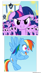 Size: 1269x2215 | Tagged: safe, artist:navitaserussirus, character:rainbow dash, character:twilight sparkle, species:changeling, species:pony, ship:twidash, female, lesbian, mare, shipping