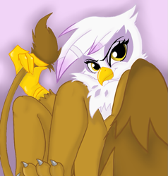 Size: 711x748 | Tagged: safe, artist:meggchan, character:gilda, species:griffon, female, solo