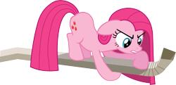 Size: 6208x3000 | Tagged: safe, artist:masem, character:pinkamena diane pie, character:pinkie pie, episode:magical mystery cure, g4, my little pony: friendship is magic, absurd resolution, simple background, swapped cutie marks, transparent background, vector, water chute