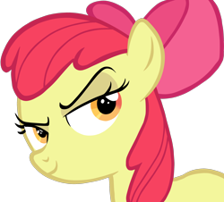 Size: 2500x2258 | Tagged: safe, artist:freefraq, character:apple bloom, disaster girl, evil, female, simple background, smug, solo, transparent background, vector