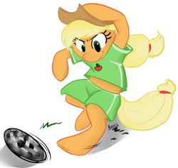 Size: 600x567 | Tagged: safe, artist:php27, character:applejack, clothing, cowboy hat, football, hat