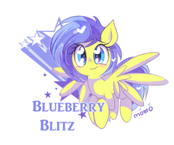 Size: 741x620 | Tagged: safe, artist:ipun, oc, oc only, oc:blueberry blitz, species:pegasus, species:pony, simple background, solo, stars, white background