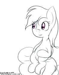 Size: 710x900 | Tagged: safe, artist:freefraq, character:rainbow dash, 30 minute art challenge, cloud, female, monochrome, solo