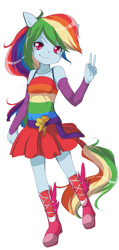 Size: 573x1200 | Tagged: dead source, safe, artist:loyaldis, character:rainbow dash, my little pony:equestria girls, fall formal outfits, female, ponied up, solo, wingding eyes, wingless