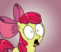 Size: 700x600 | Tagged: safe, artist:doublewbrothers, artist:pony-berserker, character:apple bloom, female, reaction image, shock, solo