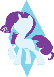 Size: 780x1108 | Tagged: safe, artist:php27, character:rarity, species:pony, species:unicorn, abstract background, female, mare, raised hoof, silhouette, solo