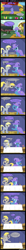 Size: 1231x11992 | Tagged: safe, artist:evil-dec0y, character:derpy hooves, character:trixie, species:pegasus, species:pony, species:unicorn, comic:trixie vs., allergies, cape, clothing, comic, eating contest, female, hat, mare, muffin, stage, trixie's cape, trixie's hat