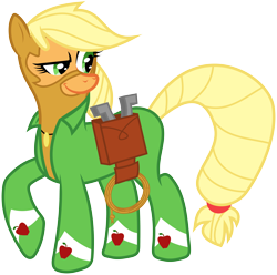 Size: 6000x5951 | Tagged: safe, artist:masem, character:applejack, character:mistress marevelous, episode:power ponies, g4, my little pony: friendship is magic, season 4, absurd resolution, clothing, costume, female, power rangers, simple background, solo, transparent background, vector