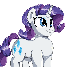 Size: 300x270 | Tagged: safe, artist:sirmasterdufel, character:rarity, animated, female, solo