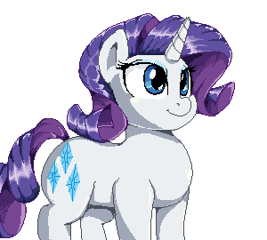 Size: 300x270 | Tagged: safe, artist:sirmasterdufel, character:rarity, animated, female, solo
