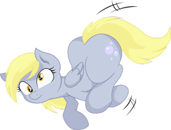 Size: 900x683 | Tagged: safe, artist:joey darkmeat, character:derpy hooves, species:pegasus, species:pony, bubble butt, female, mare, simple background, solo, transparent background, vector