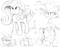 Size: 1000x789 | Tagged: safe, artist:sirmasterdufel, character:fluttershy, species:pegasus, species:pony, angry, drugs, fattershy, flutterbutt, impossibly large butt, joint, marijuana, monochrome, plot, scared, sketch