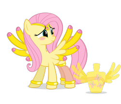 Size: 2900x2500 | Tagged: dead source, safe, artist:navitaserussirus, character:fluttershy, blushing, bottle, female, genie, geniefied, simple background, solo, transparent background, vector