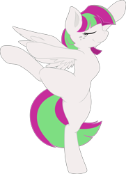 Size: 5778x8001 | Tagged: safe, artist:bork88, artist:joey darkmeat, character:blossomforth, absurd resolution, active stretch, ballet, colored, female, flexible, solo