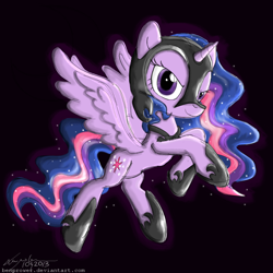 Size: 894x894 | Tagged: safe, artist:flutterthrash, character:nightmare twilight sparkle, character:twilight sparkle, character:twilight sparkle (alicorn), species:alicorn, species:pony, female, mare, solo