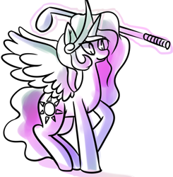 Size: 500x510 | Tagged: safe, artist:fauxsquared, character:princess celestia, female, golf, solo, tumblr, tumblr:it's always sunny in canterlot