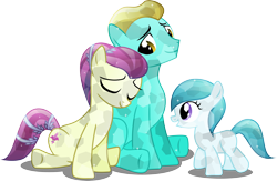 Size: 5050x3291 | Tagged: safe, artist:vector-brony, character:bright smile, character:fleur de verre, character:glass slipper, species:crystal pony, species:pony, background pony, female, filly, male, mare, simple background, stallion, transparent background, vector