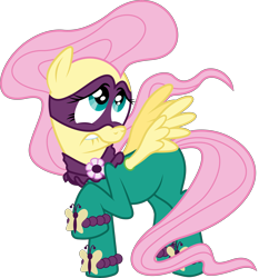 Size: 5595x6000 | Tagged: safe, artist:masem, character:fluttershy, character:saddle rager, episode:power ponies, g4, my little pony: friendship is magic, season 4, absurd resolution, female, simple background, solo, superhero, transparent background, vector
