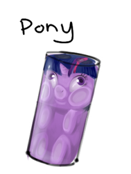 Size: 284x375 | Tagged: safe, artist:php27, character:twilight sparkle, species:pony, species:unicorn, derp, female, mare, pony in a bottle, silly, silly pony, simple background, solo, white background