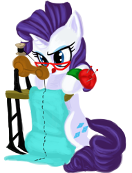 Size: 2407x3147 | Tagged: safe, artist:fauxsquared, character:rarity, glasses, high res