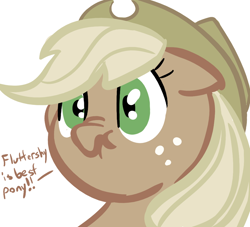 Size: 900x818 | Tagged: safe, artist:tess, character:applejack, species:earth pony, species:pony, g4, best pony, discorded, female, liar face, liarjack, mare, scrunchy face, simple background, solo, white background
