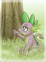 Size: 600x800 | Tagged: safe, artist:inuhoshi-to-darkpen, character:spike, male, solo