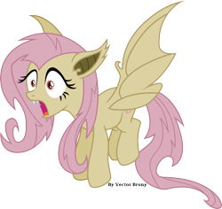 Size: 3933x3716 | Tagged: safe, artist:vector-brony, character:flutterbat, character:fluttershy, species:bat pony, species:pony, episode:bats!, g4, my little pony: friendship is magic, female, race swap, simple background, solo, transparent background, vector