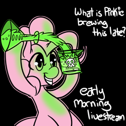 Size: 1050x1052 | Tagged: safe, artist:fauxsquared, character:pinkie pie, female, livestream, solo