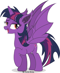 Size: 4150x5064 | Tagged: safe, artist:vector-brony, character:twilight sparkle, character:twilight sparkle (alicorn), species:alicorn, species:bat pony, species:pony, absurd resolution, bat ponified, female, hilarious in hindsight, race swap, simple background, solo, transparent background, twibat, vector