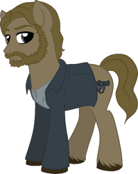Size: 697x875 | Tagged: safe, artist:tambelon, species:pony, male, ponified, solo, stallion, the last of us, tommy, video game
