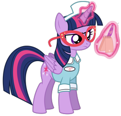 Size: 6276x6000 | Tagged: safe, artist:masem, character:twilight sparkle, character:twilight sparkle (alicorn), species:alicorn, species:pony, episode:three's a crowd, g4, my little pony: friendship is magic, absurd resolution, adorkable, clothing, cute, dork, female, glasses, magic, mare, notepad, quill, simple background, solo, transparent background, vector, waitress, waitress twilight sparkle