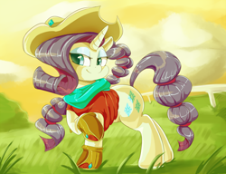 Size: 1000x769 | Tagged: safe, artist:sirmasterdufel, character:rarity, clothing, female, hat, solo