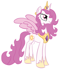 Size: 724x850 | Tagged: dead source, safe, artist:tess, character:princess celestia, species:alicorn, species:pony, g4, female, mare, pink-mane celestia, simple background, solo, white background, young