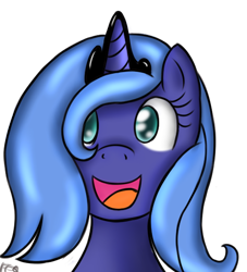 Size: 500x550 | Tagged: safe, artist:freefraq, character:princess luna, species:pony, female, simple background, solo, woona