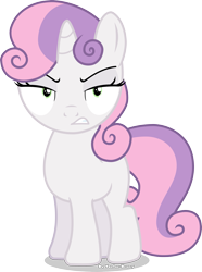 Size: 2423x3251 | Tagged: safe, artist:vector-brony, character:sweetie belle, episode:for whom the sweetie belle toils, angry, female, high res, looking at you, simple background, solo, transparent background, vector