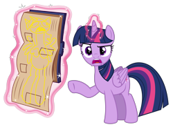 Size: 8144x6000 | Tagged: safe, artist:masem, character:twilight sparkle, character:twilight sparkle (alicorn), species:alicorn, species:pony, episode:testing testing 1-2-3, g4, my little pony: friendship is magic, .svg available, absurd resolution, book, centerfold, drawing, exploitable meme, female, i am not that tall, magic, mare, meme, rainbow dash's centerfold, simple background, transparent background, vector