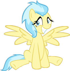 Size: 4909x4973 | Tagged: dead source, safe, artist:xebck, character:misty fly, species:pegasus, species:pony, absurd resolution, cute, female, mare, simple background, solo, traditional art, transparent background, vector, wonderbolts