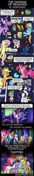 Size: 638x3240 | Tagged: safe, artist:drawponies, character:applejack, character:fluttershy, character:mane-iac, character:pinkie pie, character:rainbow dash, character:rarity, character:seabreeze, character:smarty pants, character:spike, character:twilight sparkle, character:twilight sparkle (alicorn), oc, oc:fluffle puff, species:alicorn, species:breezies, species:pony, .mov, sweetie bot, episode:princess twilight sparkle, g4, my little pony: friendship is magic, book, chocolate, chocolate milk, cider, clothing, comic, crown, crystal heart, discord lamp, elements of harmony (book), female, fire ruby, food, golden ticket, hat, jewelry, juice, juice box, mane six, mare, milk, mr. turnip, muffin, mystery box of plot importance, parasprite, propeller hat, r-dash 5000, reference, regalia, rusty horseshoe, vertical, winter wrap up vest, wondercolts uniform