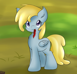 Size: 2000x1935 | Tagged: safe, artist:freefraq, character:chirpy hooves, chirpy hooves, cute, feather, solo