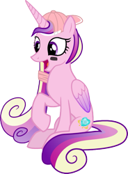 Size: 575x782 | Tagged: safe, artist:cheezedoodle96, character:princess cadance, species:pony, alternate hairstyle, backwards ballcap, baseball cap, cap, casual, clothing, female, happy, hat, mare, open mouth, raised hoof, simple background, sitting, smiling, solo, sports, svg, transparent background, vector
