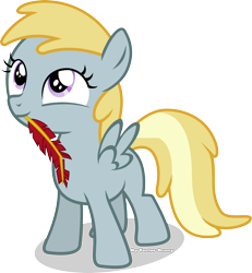 Size: 2804x3040 | Tagged: safe, artist:vector-brony, character:chirpy hooves, chirpy hooves, cute, mouth hold, quill, simple background, transparent background, vector