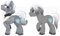 Size: 900x541 | Tagged: safe, artist:tambelon, oc, oc only, oc:sterling silver, species:crystal pony, species:pony, male, stallion, watermark