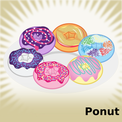 Size: 1024x1024 | Tagged: safe, artist:cheezedoodle96, derpibooru original, character:applejack, character:fluttershy, character:pinkie pie, character:rainbow dash, character:rarity, character:twilight sparkle, derpibooru, donut, donutified, mane six, meta, ponut, ponut donut, spoilered image joke