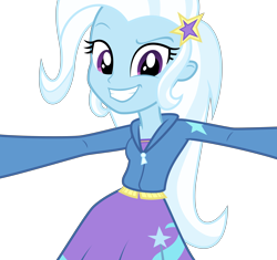 Size: 6395x6000 | Tagged: safe, artist:masem, character:trixie, equestria girls:rainbow rocks, g4, my little pony: equestria girls, my little pony:equestria girls, .svg available, absurd resolution, photobomb, photobombing trixie, simple background, transparent background, vector