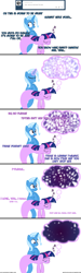 Size: 1050x3500 | Tagged: safe, artist:navitaserussirus, character:trixie, character:twilight sparkle, asktwixiegenies, ship:twixie, breakup, crying, feels, female, lesbian, nightmare, sad, shipping, telepathy