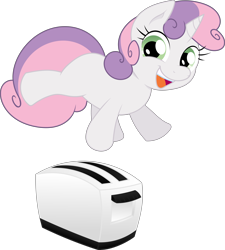 Size: 7205x8018 | Tagged: safe, artist:joey darkmeat, artist:tim015, character:sweetie belle, absurd resolution, female, solo, toaster