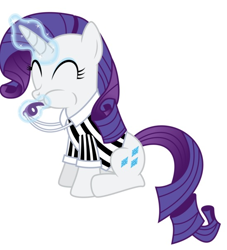 Size: 548x603 | Tagged: safe, artist:masem, character:rarity, blowing, blowing whistle, clothing, costume, dodgeball, levitation, magic, nightmare night, nightmare night costume, puffy cheeks, referee, referee rarity, sports, whistle, whistle necklace