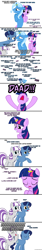 Size: 1050x6300 | Tagged: safe, artist:navitaserussirus, character:night light, character:trixie, character:twilight sparkle, character:twilight velvet, asktwixiegenies, ship:twixie, coming out, fangirling, female, gay marriage, genie, horn ring, lesbian, overprotective, parent, rule 63, shipping, trickster