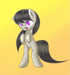 Size: 627x669 | Tagged: safe, artist:dusthiel, character:octavia melody, species:earth pony, species:pony, bipedal, cute, female, filly, solo